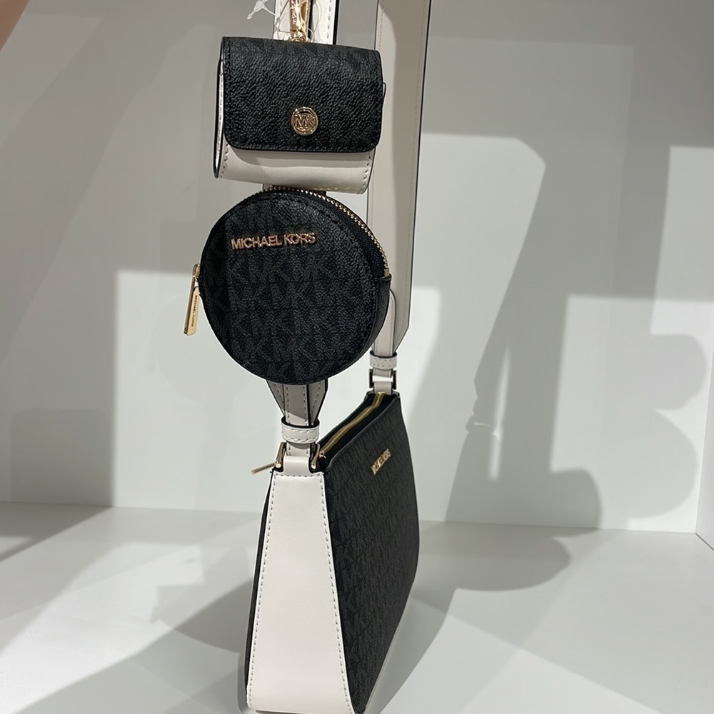 MICHAEL KORS 🖤 Jet Set Travel Small Logo Shoulder
crossbody Bag tech Pouches - Picture 3 of 6
